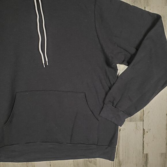 NWOT Bella + Canvas Heather Black Fleece Pullover Hoodie Women's Unisex Size XL - Picture 4 of 9